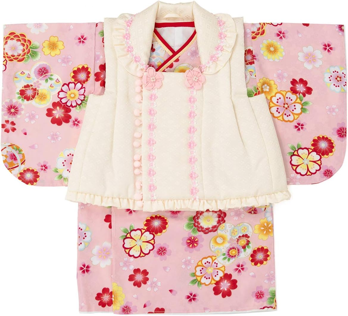 新品】 日本製 京友禅 正絹 豪華金駒刺繍入 お宮参り 産着 女の子